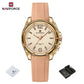 Women Watch NAVIFORCE Fashion Casual Quartz Watches Ladies Waterproof Wristwatch Silicone Band Girl Clock Relogio Feminino 6103