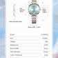 CURREN Fashion Quartz Wristwatches for Women Simple Stainless Steel Watch Bracelet with Flower Design Dial