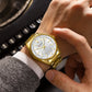 CURREN Classic Simple Stainless Steel Quartz Wristwatches Fashion Brand Men's Watches with Luminous Hands