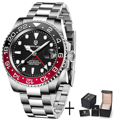 2025 New PAGANI DESIGN New Luxury Men Mechanical Wristwatches Stainless Steel GMT Watch Top Brand Sapphire Glass Men for Watch