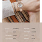 CURREN Luxury Slim Women's Watch Two Tone Stainless Steel Band Mother of Pearl Dial with Rhinestones Elegant Quartz Wristwatch