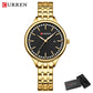 CURREN Simple Dress Wristwatches for Women Elegant Quartz Watch with Luminous Hands Auto Date Waterproof