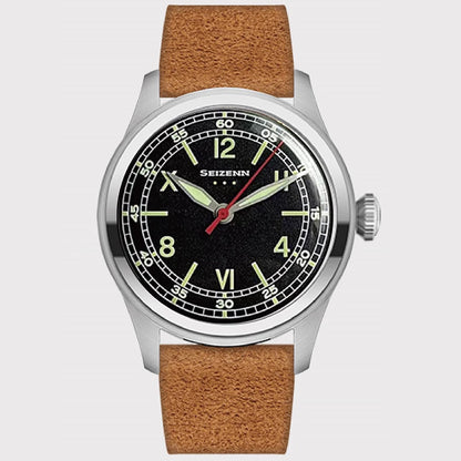 Field Watch Classic Retro Arrow Pilot Watch Male Mens Mechanical Satch Manual Hand Wind Luminous Stain Steel Merkur 38mm Case