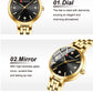 CURREN Luxury Women's Rhinestones Dial Quartz Watch Stainless Steel Band Stylish Elegant Ladies Wristwatches