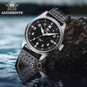 ADDIESDIVE Men Automatic Watch 20Bar Diver Waterproof NH35A Stainless Steel Mechanical watches Super Luminous reloj hombre MY-H2