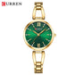 CURREN Luxury Brand Ladies Dress Wristwatch Waterproof Stainless Steel Strap Elegant Charming Dial with Rhinestones Women Watch