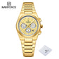 NAVIFORCE Trend Brand Stainless Steel Couple Watch Quartz Date Display Chronograph for Lovers Waterproof Fashion Wild Wristwatch