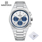 NAVIFORCE Trend Brand Stainless Steel Couple Watch Quartz Date Display Chronograph for Lovers Waterproof Fashion Wild Wristwatch