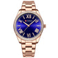 CURREN NEW Luxury Stainless Steel Wristwatches for Ladies Romantic Rose Pink with Rhinestones Roman Numeral Dial