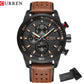 CURREN Casual Wrist Watch Analog Military Sports Men Watch Leather Strap Quartz Male Clock Relogio Masculino Reloj Hombre
