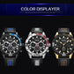 MEGIR Watches for Men Brand Luxury Military Sports Watch Chronograph Leather Strap Waterproof Date Quartz Wristwatch Man Clock
