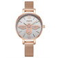 MEGIR Fashion Women Ladies Bracelet Quartz Female Watches Rose Steel Mesh Women Dress Diamond Wristwatch Clock Montre Femme