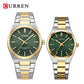 CURREN Fashion Dress Quartz Watches for Men/Women Minimalist Design Dial with Luminous Hands Stainless Steel Band