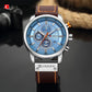 CURREN 8291 Mens Quartz Chronograph Watch Casual Leather Military Sport Fashion Gentleman Wristwatch
