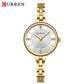 CURREN Luxurious and Elegant Round Dial with Stainless Steel Bracelet Fashion Dress Quartz Watches for Women