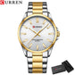 CURREN Classic Fashion Brand Watches for Men Business Quartz Luminous Hands Wristwatches with Stainless Steel Strap