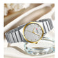 CURREN Luxury Classic Quartz Watch for Women Round Dial with Rhinestones Stainless Steel Bracelet Elegant Dress Wristwatch