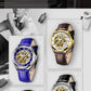 MEGIR Men's Watches Hollow Out Mechanical Watch Automatic Waterproof Wristwatch Leather Strap Business Cusual Clock Reloj Hombre