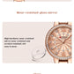 CURREN Quartz Wristwatches for Wommen Luxury Rhinestones Rose Dial Fashion Watches with Stainless Steel Band New