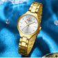 CURREN Luxury Brand Watches for Women Simple Dress Quartz Stainless Steel Wristwatch with Luminous Hands Ladies Clock