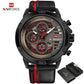NAVIFORCE Mens Watches Top Brand Luxury Waterproof 24 Hour Date Quartz Watch Man Leather Sport Wrist Watch Men Waterproof Clock