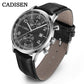 CADISEN Men Watch Quartz Luxury Brands MIYOTA 0S11 Movement Chronograph Sunburst Salmon Dial AR Coated Glass Waterproof Watches