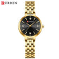 CURREN Luxury Women's Rhinestones Dial Quartz Watch Stainless Steel Band Stylish Elegant Ladies Wristwatches