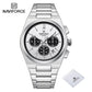 NAVIFORCE Trend Brand Stainless Steel Couple Watch Quartz Date Display Chronograph for Lovers Waterproof Fashion Wild Wristwatch