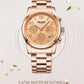 MEGIR Luxury Women Watch Fashion Brand Quartz Chronograph Elegant Ladies Wristwatch Stainless Steel Waterproof Dress Clock 2057