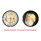 CADISEN Swiss Ronda 715 Quartz Watch Mans 7MM Ultra-thin Dial Sapphire Luminous Stainless Steel Milano Mesh Strap Watches Men