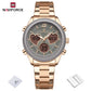 NAVIFORCE Women Watch Unique Design of Heart-Shaped Dial Quartz Analog LCD Digital Watches Fashion Casual Girlfriend Gifts Clock