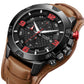 MEGIR Large Dial Watches for Men Luxury Brand Sports Chronograph Clock Waterproof Luminous Hands Quartz Wristwatch Reloj Hombre