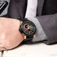 MEGIR Men Luxury Sport Automatic Movement Mechanical Watch Leather Business Wristwatch Clock Big Dial Relogio Masculino 62050