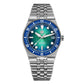 San Martin 40mm Enamel Spiral Dial Integrated Bracelet Men Diver Watch Miyota 9015 Automatic Mechanical Waterproof 200m SN0148