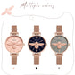 MEGIR Fashion Women Watches Luxury Quartz Wristwatch Rose Gold Mesh Strap Ladies Business Casual Watch Reloj Mujer 7009