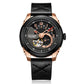 MEGIR Men Luxury Sport Automatic Movement Mechanical Watch Leather Business Wristwatch Clock Big Dial Relogio Masculino 62050