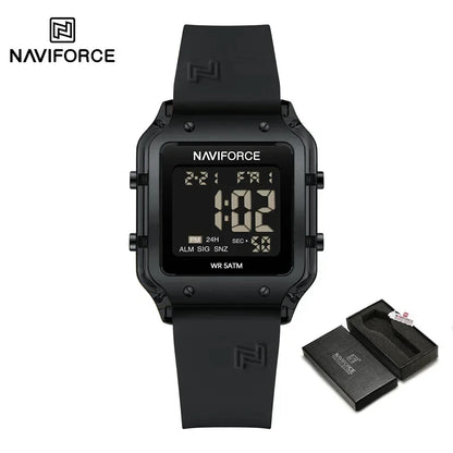 NAVIFORCE Watch for Women Multifunction Digital Luxury Watches Auto Time Date Week Display Silicone Strap Waterproof Girl clock