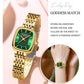 CURREN Fashion Rectangular Ladies Watches New Quartz Waterproof Stainless Steel Strap Wristwatch for Women