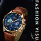 2026 New Men Watch LIGE Fashion Genuine Leather Watch For Men Casual Military Waterproof Luminous Quartz Chronograph Clock Male