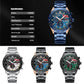 CURREN New Stylish Men's Watches Big Face 48mm Chronograph Dial Sport Quartz Wristwatches Luminous Hands Auto Date