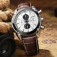 MEGIR Men Watches Original Fashion Leather Quartz Wristwatch Military Chronograph Big Dial Sports Clock Reloj Hombre 2020