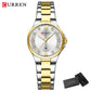 CURREN Luxury Brand Wristwatches for Women Stainless Steel Band with Elegance Dial Luminous Hands Waterproof watch
