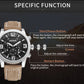 MEGIR Luxury Men's Watch Fashion Simple Casual Sports Watches for Men Leather Strap Waterproof Quartz Chronograph Clock 3010