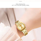 CURREN Women's Slim Quartz Watch Luxury Classic Round Dial with Rhinestone Elegant Stainless Steel Band for Ladies
