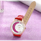 MEGIR Diamond Women Luxury Watch Elegant Ladies Quartz Wristwatch Female Bracelet Watches Waterproof Leather Dress Clock 4218