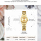 CURREN Women's Slim Quartz Watch Luxury Classic Round Dial with Rhinestone Elegant Stainless Steel Band for Ladies