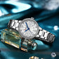 CURREN Quartz Wristwatches for Wommen Luxury Rhinestones Rose Dial Fashion Watches with Stainless Steel Band New