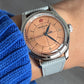 The New MERKUR Cross Line Sector Dial Salmon Retro Casual Watch for Men Business Series Manual Chorded Watch Relogio