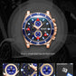 MEGIR Fashion Watches for Men Leather Strap Sport Military Wristwatch Man Quartz Watch Waterproof Chronograph with Calendar 2132