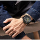 MEGIR Men Watches Luxury Brand Quartz Wristwatch Waterproof Leather Strap Military Sports Clock Chronograph Reloj Hombre 2130